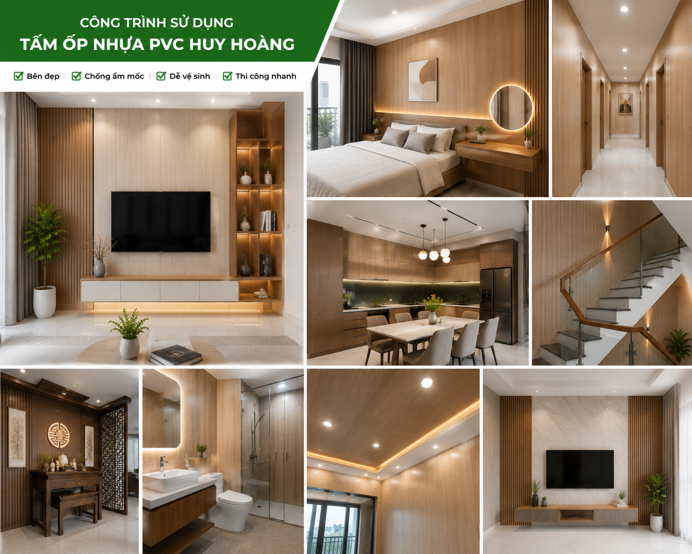 Tấm ốp PVC 4192 - Ứng dụng phòng khách